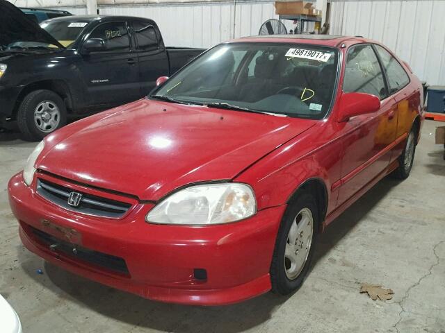 1HGEJ8144XL004047 - 1999 HONDA CIVIC EX RED photo 2