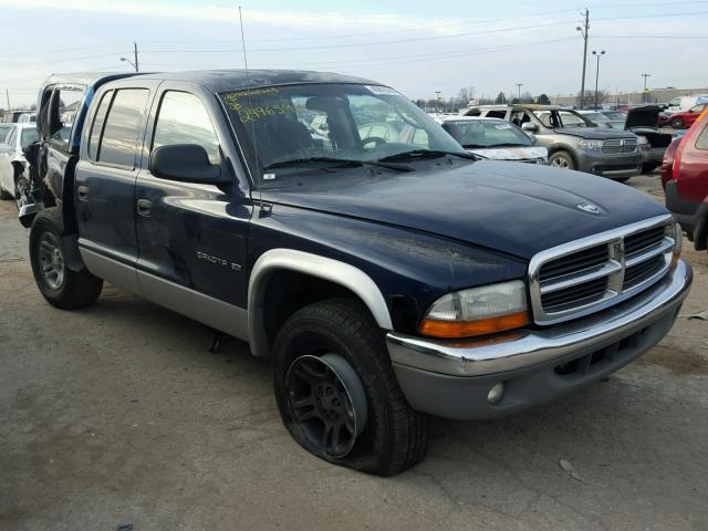 1B7HG2AN31S249659 - 2001 DODGE DAKOTA QUA BLUE photo 1