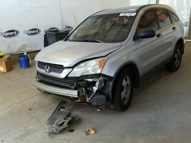 5J6RE38399L008791 - 2009 HONDA CR-V LX SILVER photo 2