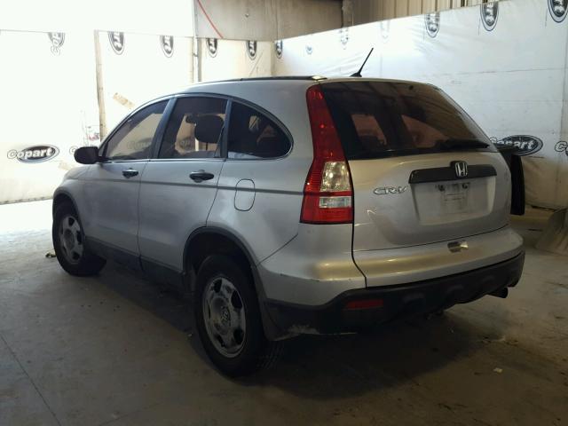 5J6RE38399L008791 - 2009 HONDA CR-V LX SILVER photo 3