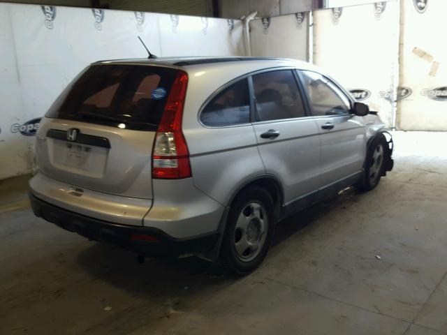 5J6RE38399L008791 - 2009 HONDA CR-V LX SILVER photo 4