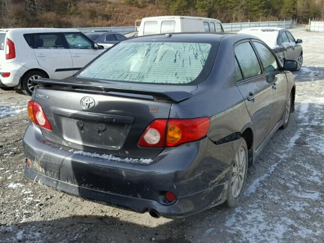 2T1BU4EE0AC291809 - 2010 TOYOTA COROLLA BA GRAY photo 4