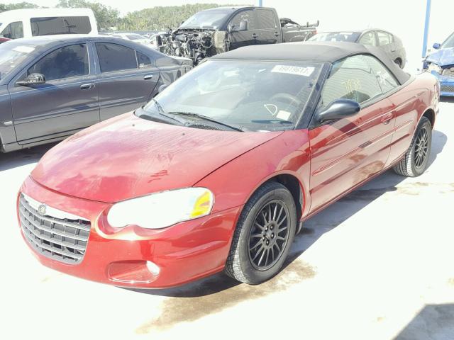 1C3EL55R74N281325 - 2004 CHRYSLER SEBRING LX BURGUNDY photo 2