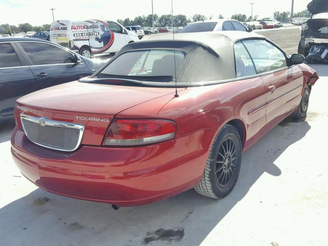 1C3EL55R74N281325 - 2004 CHRYSLER SEBRING LX BURGUNDY photo 4