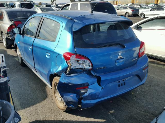 ML32A3HJXHH016694 - 2017 MITSUBISHI MIRAGE ES BLUE photo 3