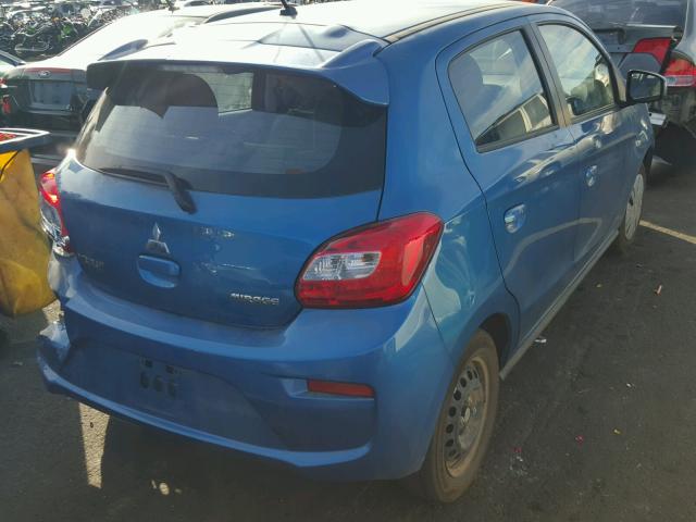 ML32A3HJXHH016694 - 2017 MITSUBISHI MIRAGE ES BLUE photo 4