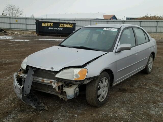 1HGES257X2L070061 - 2002 HONDA CIVIC EX SILVER photo 2