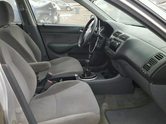 1HGES257X2L070061 - 2002 HONDA CIVIC EX Silber Foto 5
