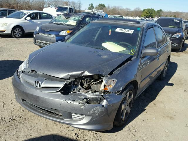 2HGES26714H533090 - 2004 HONDA CIVIC EX GRAY photo 2