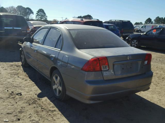 2HGES26714H533090 - 2004 HONDA CIVIC EX GRAY photo 3