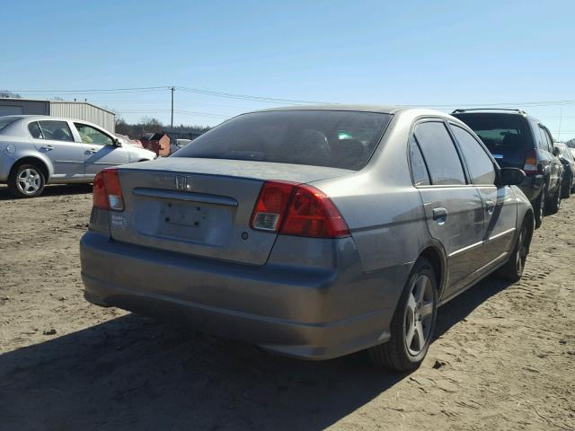 2HGES26714H533090 - 2004 HONDA CIVIC EX GRAY photo 4