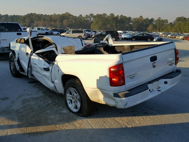 1D7HE38K79S737585 - 2009 DODGE DAKOTA SXT WHITE photo 3