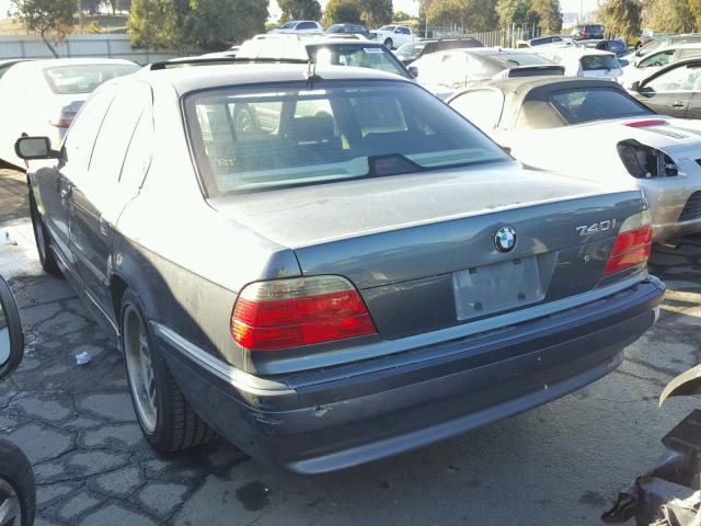 WBAGG83411DN85945 - 2001 BMW 740 I AUTO BLUE photo 3