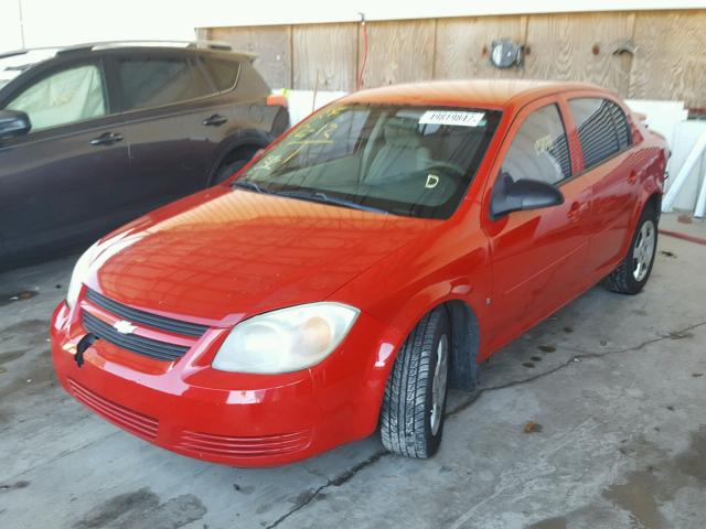 1G1AK55F877142096 - 2007 CHEVROLET COBALT LS RED photo 2