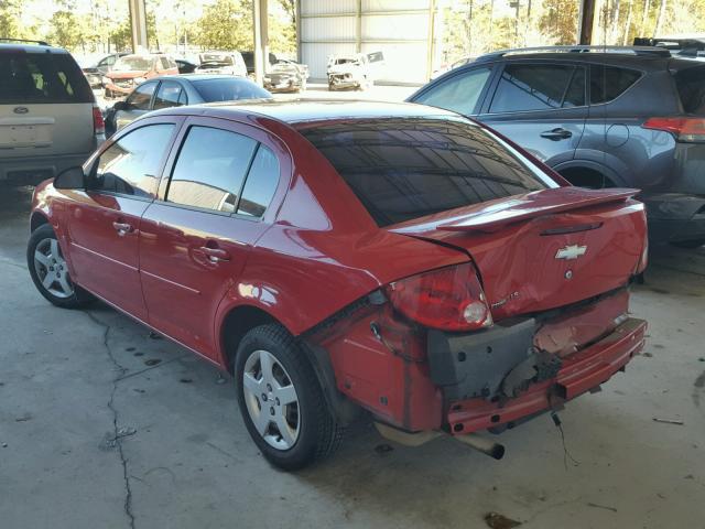 1G1AK55F877142096 - 2007 CHEVROLET COBALT LS RED photo 3