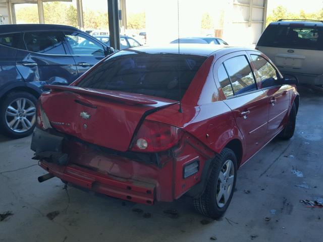 1G1AK55F877142096 - 2007 CHEVROLET COBALT LS RED photo 4