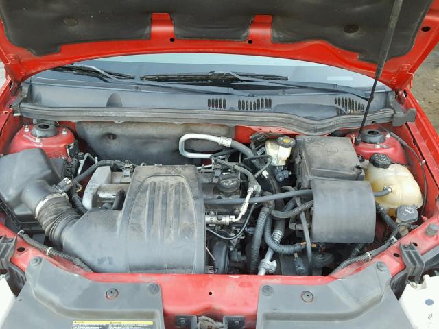 1G1AK55F877142096 - 2007 CHEVROLET COBALT LS RED photo 7