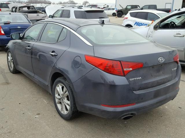 KNAGN4A63B5145451 - 2011 KIA OPTIMA EX CHARCOAL photo 3