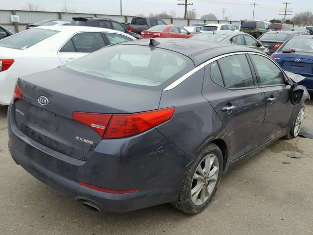 KNAGN4A63B5145451 - 2011 KIA OPTIMA EX CHARCOAL photo 4