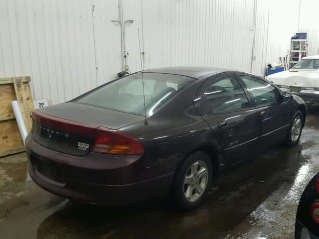 2B3HD46R14H700990 - 2004 DODGE INTREPID S PURPLE photo 4