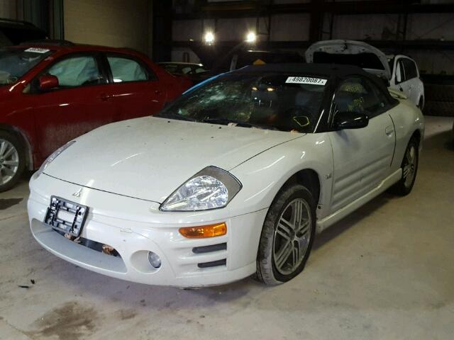 4A3AE75H73E007903 - 2003 MITSUBISHI ECLIPSE SP WHITE photo 2