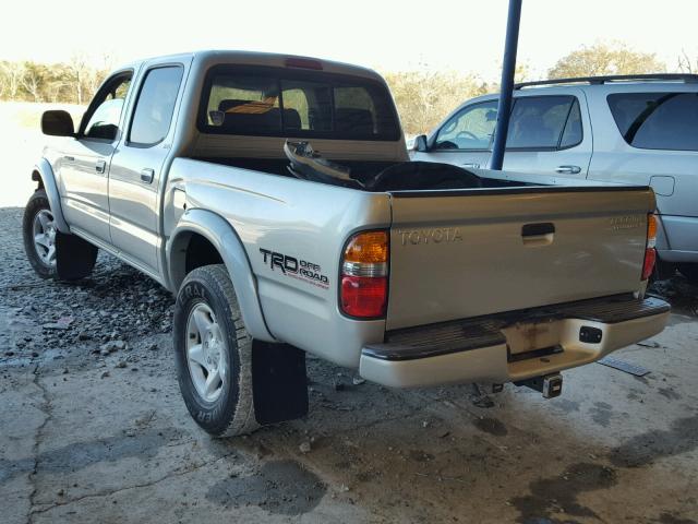 5TEGN92NX4Z360430 - 2004 TOYOTA TACOMA DOU SILVER photo 3