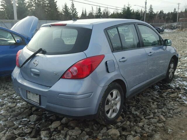 3N1BC13E59L408607 - 2009 NISSAN VERSA S BLUE photo 4