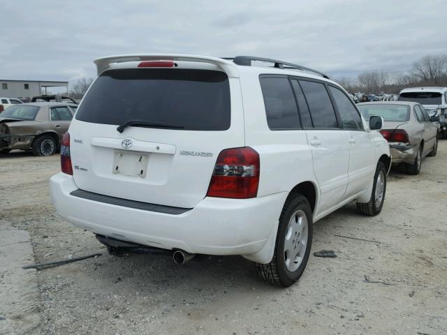 JTEEP21AX50077157 - 2005 TOYOTA HIGHLANDER WHITE photo 4