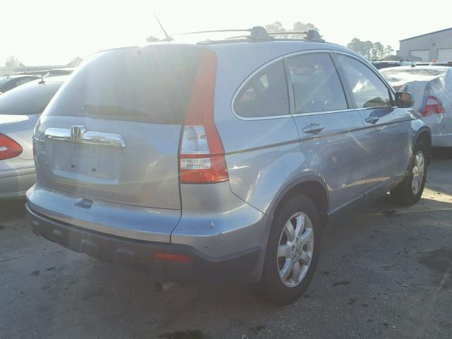 5J6RE48789L032556 - 2009 HONDA CR-V EXL BLUE photo 4