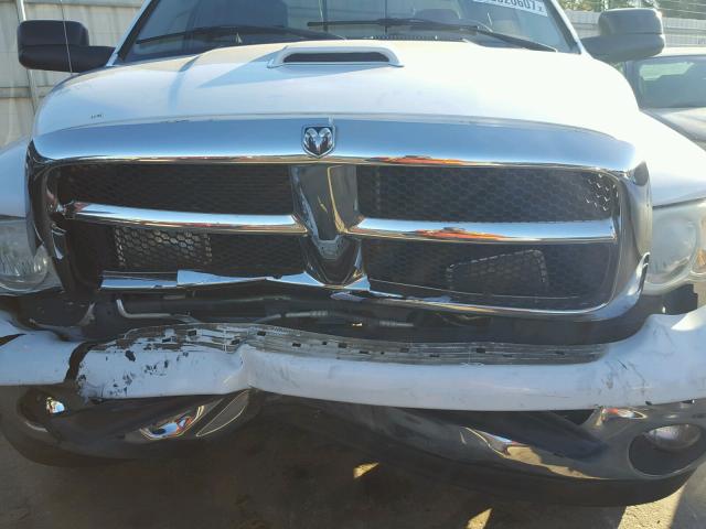 1D7HA18N95S137297 - 2005 DODGE RAM 1500 S WHITE photo 7