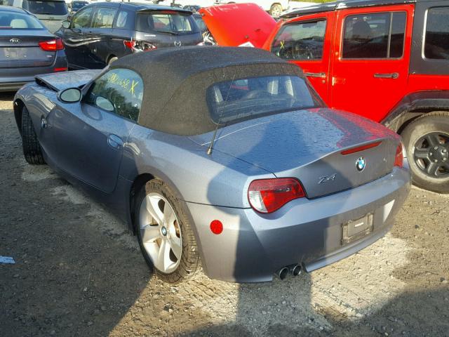 4USBU33597LW59865 - 2007 BMW Z4 3.0 BLUE photo 3