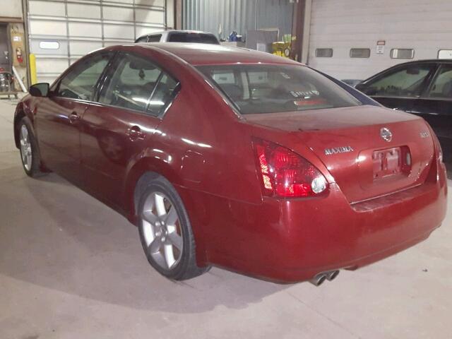 1N4BA41E24C902344 - 2004 NISSAN MAXIMA SE MAROON photo 3