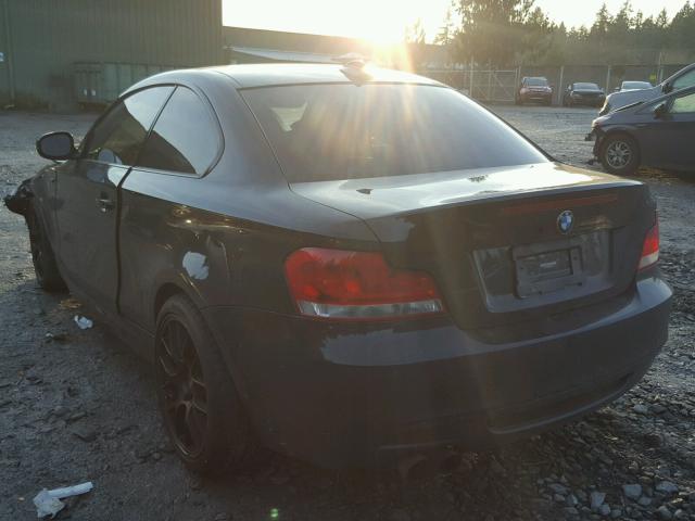 WBAUC9C50DVM13742 - 2013 BMW 135 I BLACK photo 3