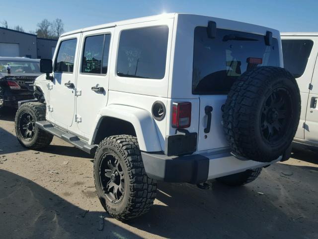 1C4BJWEG8EL246816 - 2014 JEEP WRANGLER U WHITE photo 3