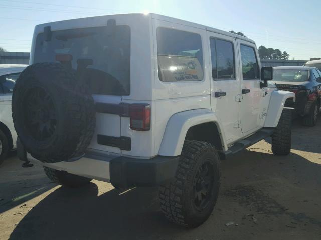 1C4BJWEG8EL246816 - 2014 JEEP WRANGLER U WHITE photo 4