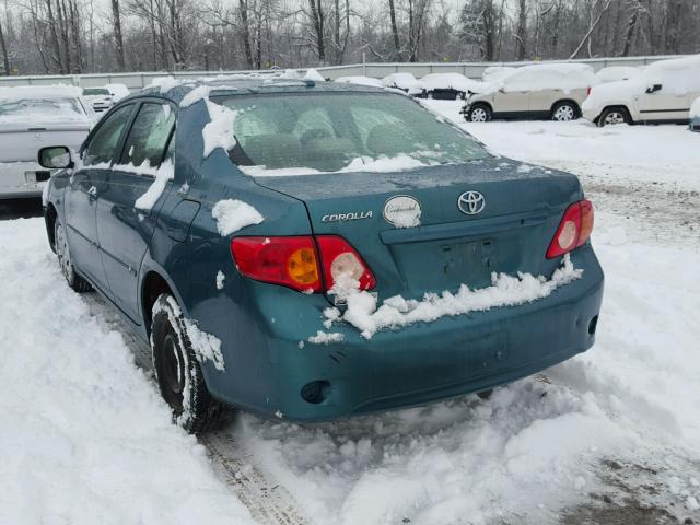 2T1BU4EE8AC227677 - 2010 TOYOTA COROLLA BA TEAL photo 3