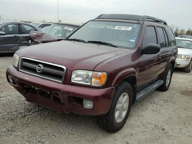 JN8DR09X72W661858 - 2002 NISSAN PATHFINDER BURGUNDY photo 2