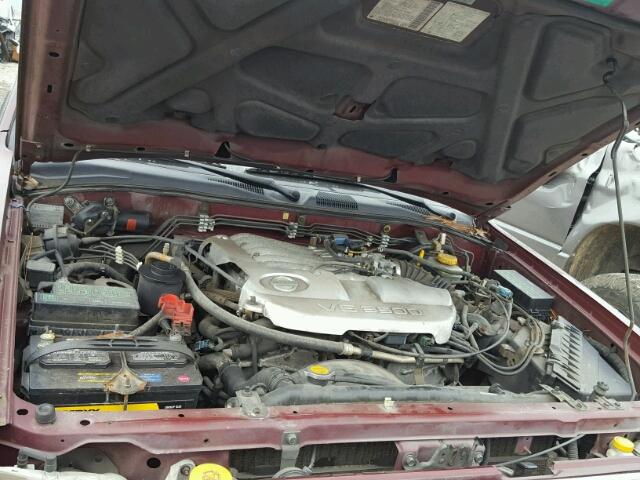 JN8DR09X72W661858 - 2002 NISSAN PATHFINDER BURGUNDY photo 7