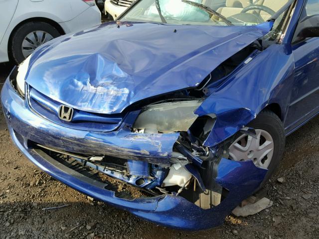 1HGES16305L015256 - 2005 HONDA CIVIC DX V BLUE photo 9