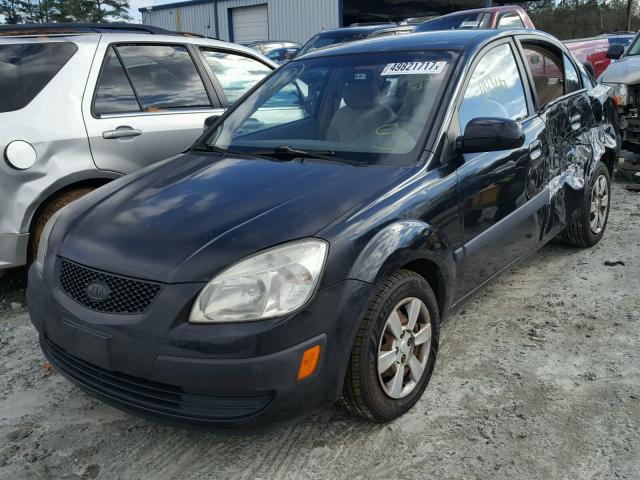 KNADE123566036107 - 2006 KIA RIO BLACK photo 2