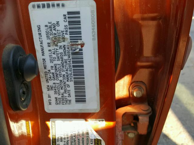 5Y2SL62854Z469141 - 2004 PONTIAC VIBE ORANGE photo 10