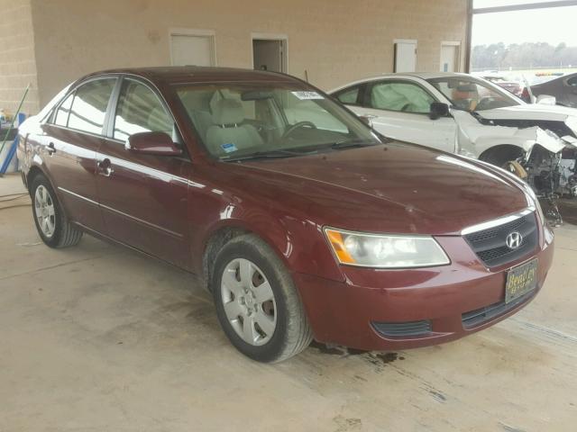 5NPET46C37H244633 - 2007 HYUNDAI SONATA GLS RED photo 1