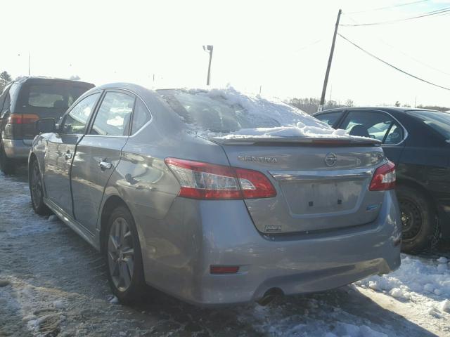 3N1AB7AP7DL627163 - 2013 NISSAN SENTRA S GRAY photo 3