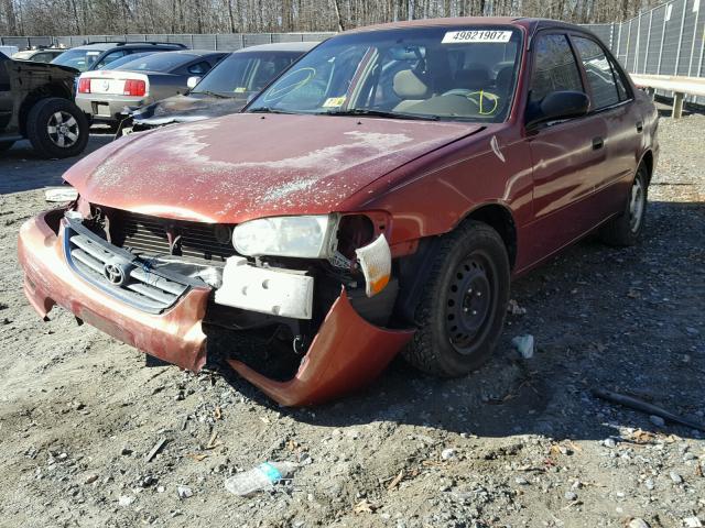 1NXBR12E52Z612411 - 2002 TOYOTA COROLLA CE ORANGE photo 2