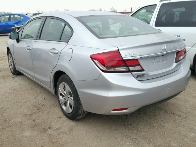 19XFB2F54EE004697 - 2014 HONDA CIVIC LX SILVER photo 3