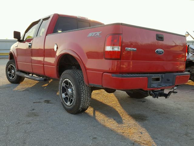 1FTRX14W15FB65907 - 2005 FORD F150 RED photo 3