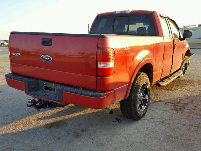 1FTRX14W15FB65907 - 2005 FORD F150 RED photo 4