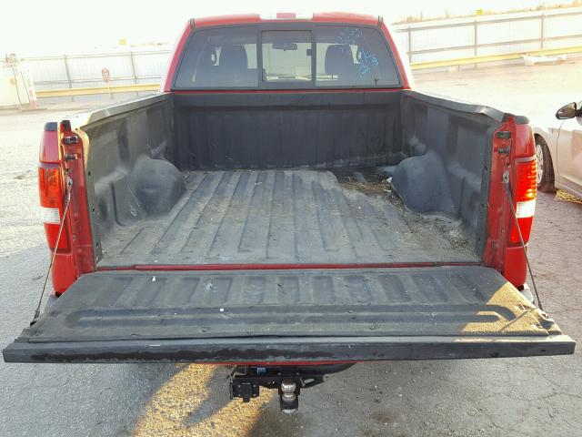 1FTRX14W15FB65907 - 2005 FORD F150 RED photo 6