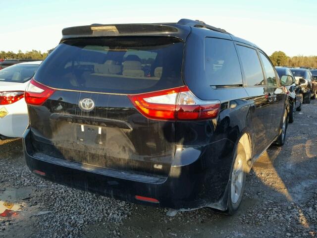 5TDKK3DC2GS701672 - 2016 TOYOTA SIENNA LE BLACK photo 4