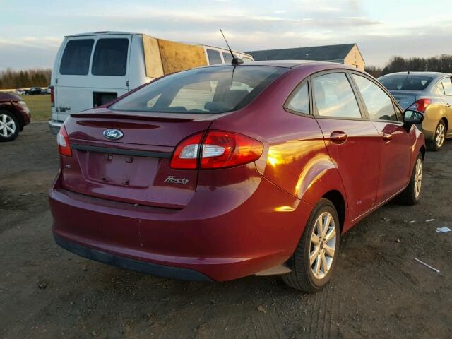 3FADP4BJ8BM228151 - 2011 FORD FIESTA SE BURGUNDY photo 4